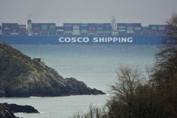 05 March 2020 - 12-40-06
Too big for the gap as viewed from Above Town in Dartmouth. The 366 metre long container ship Costco Portugal passes the end of the river Dart on its voyage from Felixstowe to Suez Canal.
-------------- 
Cargo ship Costco